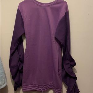 Purple sweater dress